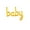 Gold, variant on Air-Filled Lowercase Cursive "Baby" Backdrop Balloon Banner