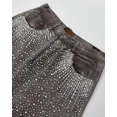 thumbnail image 2 of Pantalones cortos de mezclilla sueltos con diamantes de imitación y diseño de rock gótico para hombre, estilo hip hop Y2K, lavados con ácido, cintura alta, pierna ancha, 2 of 4