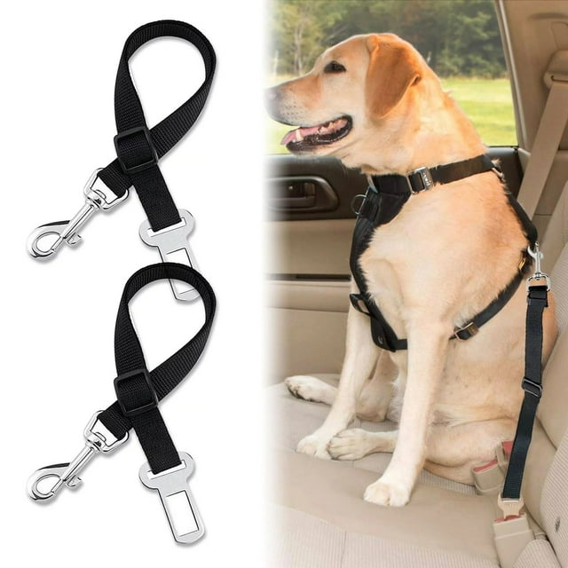 Pet Car Leash for Dogs and Cats with Swivel Clip Adjustable Length Harness Suitable for All Vehicles