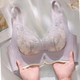 thumbnail image 3 of HBGVBA Push Up Bras for Women V Neck Thin Strap Floral Print Lace Colorblock Comfortable Bra, 3 of 4