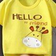 thumbnail image 4 of mgoYE Baby Boy Clothes 0-3 Months Little Girl's Baby Toddler Kids Clothes Summer T-Shirt Top Shorts Set Outfits|Yellow 5-6 Years, 4 of 4