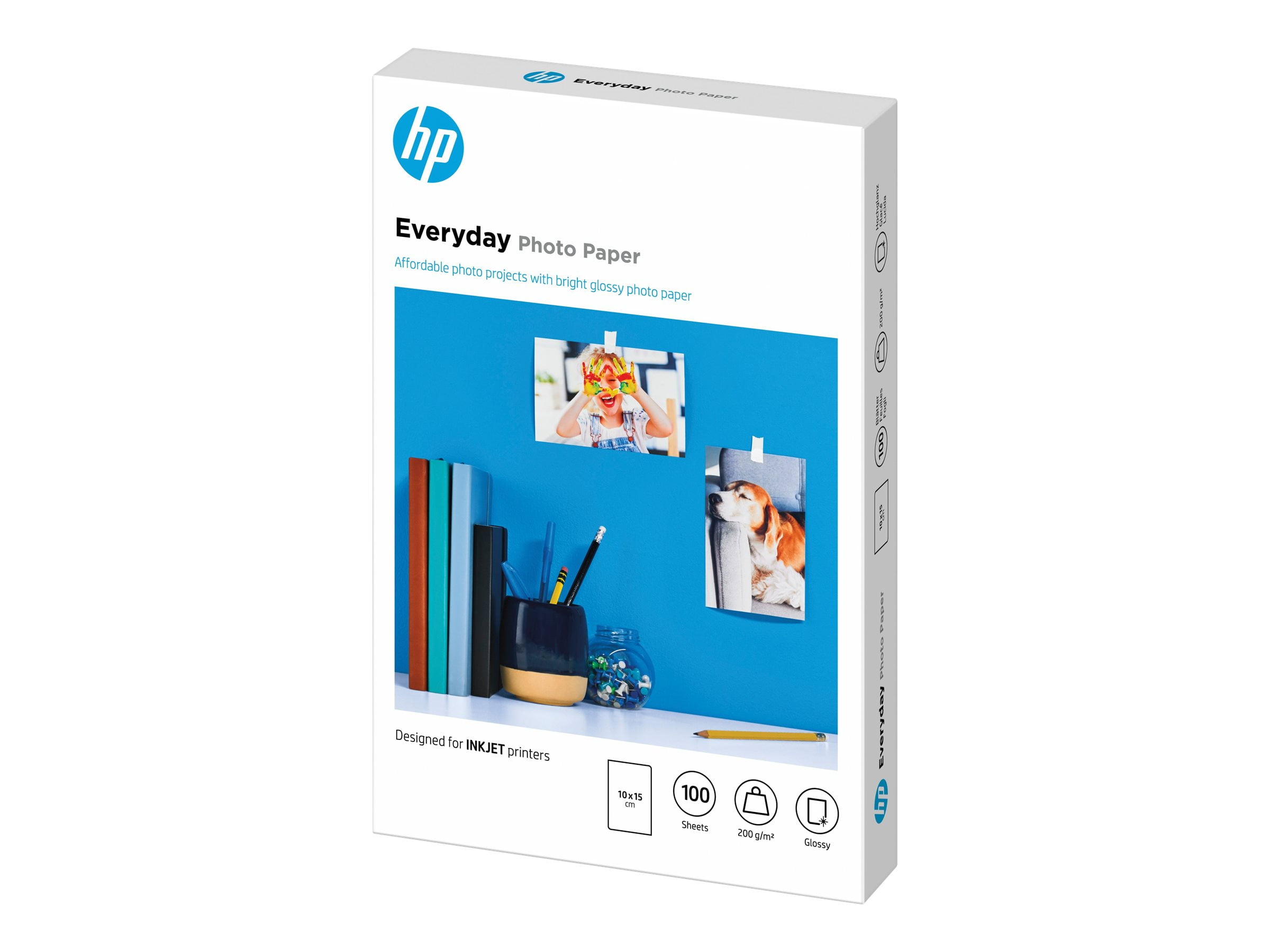 HP Everyday Photo Paper Glossy 8 mil 3.95 in x 5.9 in 200 g/m