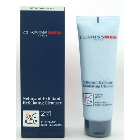 Clarins 2-1 Deep Exfoliating Facial Cleanser, Face Wash for Men, 4.4