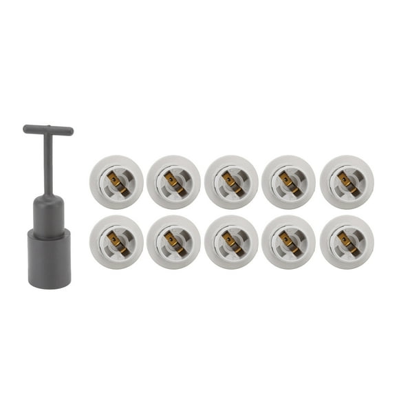 Lamp Holder, 10PCS E14 Candle Bulb Socket High Temperature Resistant Copper Core For Home Black,White