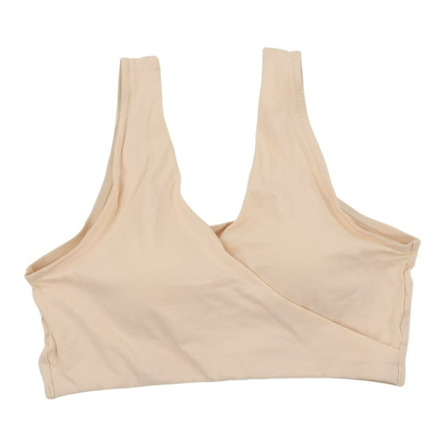 Sujetador de lactancia Fleshcolor sin aros, cruzado, cómodo, para amamantar, dormir, ropa interior de maternidad, talla M