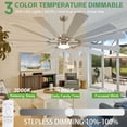 thumbnail image 6 of 62" Ceiling Fan with Light and Remote, Damp Rated 12 Blades Modern Farmhouse Large Double-sided Reversible Commercial Dimmable Fan for Exterior Outside Porch Gazebo, 6 of 16