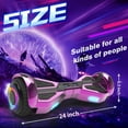 thumbnail image 5 of Starship Hoverboard with Bluetooth Speaker, Chrome Color Self Balancing Scooters with Science Fiction Design and 6.5 inch LED Wheels, 5 of 8