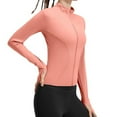 thumbnail image 4 of AINIYS Women's Zippered Yoga Jacket with Crop Top Set Slimming Activewear Shapewear for Workout Gym Fitness Daily Exercise Orange XXXL, 4 of 4