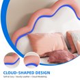 thumbnail image 4 of Dextrus Queen Bed Frame with LED Lights and Adjustable Cloud Headboard, No Box Spring Required, Easy Assembly, Pink, 4 of 6