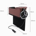thumbnail image 2 of RENACLIPY Eco Friendly Car Receiving Box Brown with Dual USB Ports and Multi Device Storage, 2 of 8