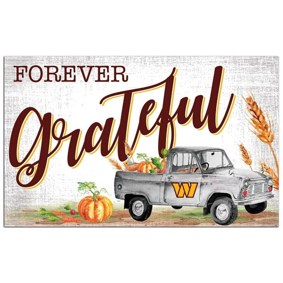 Washington Commanders 11" x 19" Forever Grateful Sign