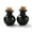 Round - Black, variant on MATROOY 10pcs Small Mini Glass Bottles Jars with Cork Stopper Multi Color Wishing Bottle-Round - Pink