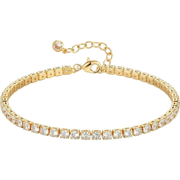Gold Chain Bracelet For Women 14K Gold Plated Dainty Bracelets With Adjustable Chain Cute Bracelet Gold Trendy Jewelry[J3429]