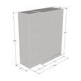 thumbnail image 6 of Aria 2D120-EX Wardrobe with 2 Mirrors, 6 of 6