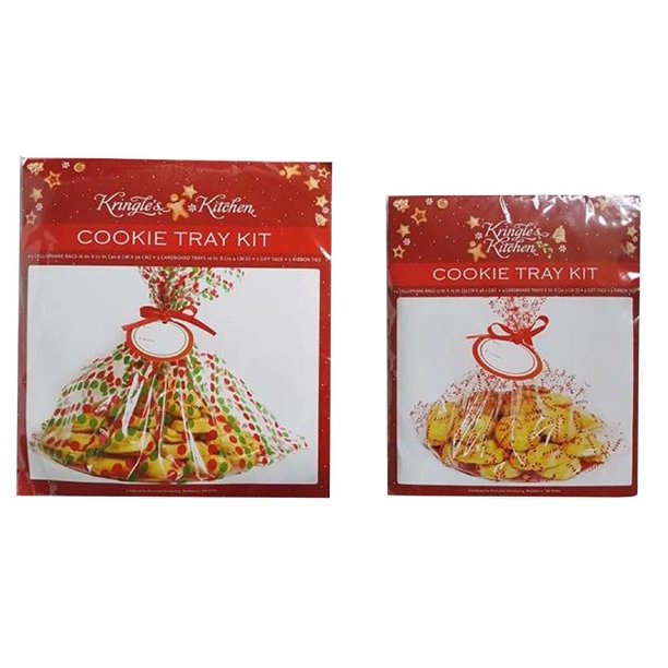 Kringles Kitchen 2Size and Design Christmas Holiday Cookie Tray Kits