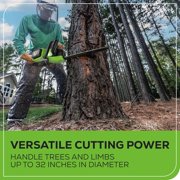 Greenworks 80V 16 Brushless (2.0 kw) Chainsaw (Gen 2), 2.5Ah Battery and 2A Charger