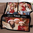 thumbnail image 4 of Custom Blanket with Photos Text Customized Blanket Personalized Flannel Throw Blankets for Adult Kid Birthday Christmas Fathers Mothers Valentines Day Customized Gift A Blankets, 4 of 5
