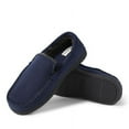 thumbnail image 2 of Dearfoams Men's Keaton Twill House Shoe Moccasin Slipper, 2 of 6