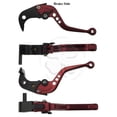 thumbnail image 2 of Red CNC Shorty Brake Clutch Lever Hand Controls Set Suzuki 2007 2008 GSXR 1000, 2 of 5
