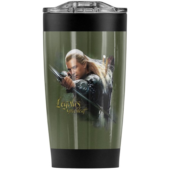 The Hobbit/Legolas Greenleaf Stainless Steel Tumbler 20 oz Coffee Travel Mug/Cup, Vacuum Insulated & Double Wall with Leakproof Sliding Lid | Great for Hot Drinks and Cold Beverages