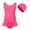 Hot Pink, variant on Kids Swimsuits Pink 1 Piece Swimsuits Sleeveless Rash Guard Bathing Parties Cute Summer Swimwear 3-4 Years