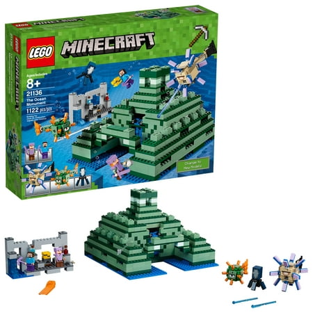 Lego Minecraft The Ocean Monument 21136 1 122 Pieces Walmart