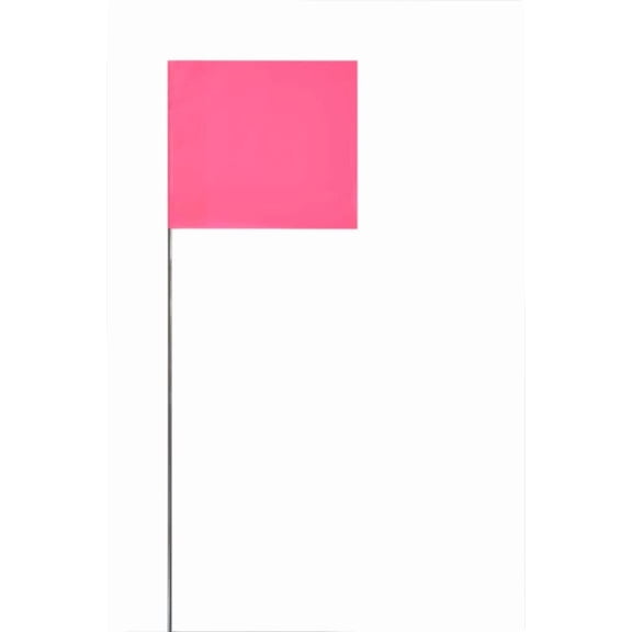 Fpg15100 15" Pink Glo Stake Flags 100/Pk, Swanson Tool Co Inc, EACH, PK, Steel w