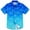 Palm Tree Blue Gradient, variant on Boys Button Down Shirt Hawaiian Short Sleeve 3D Print Tropical Aloha Luau Shirts for Kids Summer Beach 5-14 Years