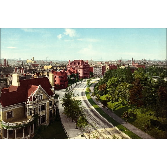 24"x36" Gallery Poster, The Circle, Brooklyn, New York, 1904