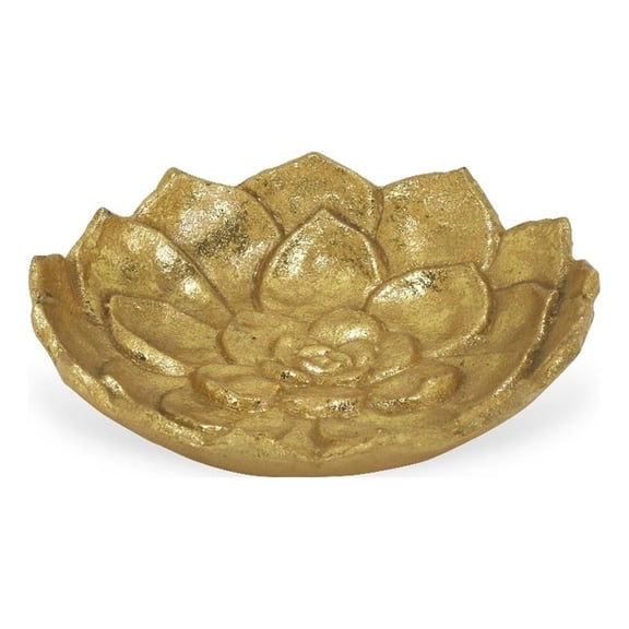Cheungs Home Accent Cast Iron Lotus Table Decor - Gold - Large