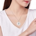 thumbnail image 3 of Exquisite Natural Blue Water Jade Necklace - Peaceful Jade Buckle with Diamond Inlay Pendant - A Symbol of Safety and Elegance - A Treasured Gift for Any Occasion, 3 of 5