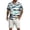 BD30_Light Blue, variant on Men's Hawaiian Matching Set Summer Beach 2 Piece Outfits Hawaiiian Print Button Down Shirts and Shorts with Pockets Vacation Outfits Dark Green M