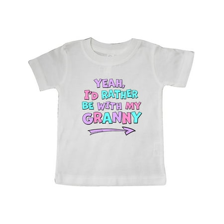 

Inktastic Yeah I d Rather be with My Granny in Pink Blue and Purple Gift Baby Boy or Baby Girl T-Shirt