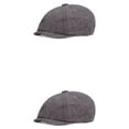 thumbnail image 3 of Maytalsory Cotton Polyester Men Flat Cap Reusable Stylish Fashionable Solid Color Adjustable Breathable Gentleman Hat Berets Gift Light Grey 2Set, 3 of 6