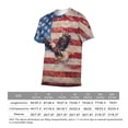 thumbnail image 6 of LAOLIUSN Men's Patriotic Bald Eagle Graphic T-Shirt, American Flag Short Sleeve Crew Neck Tee,Sizes S-4XL, 6 of 7