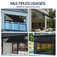 thumbnail image 6 of Barara King Patio Awning, Outdoor Window Door Awning,78.7"D x 59.1"W x(78.7 -118.1)"H Retractable Awning Black, 6 of 13