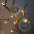 thumbnail image 4 of Bewildely Tapiz para colgar en la pared, colgante de Navidad, colgantes de copos de nieve tejidos exquisitos, arte de pared con cordón para la Kits de decoración para fiestas, 4 of 6