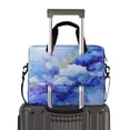 thumbnail image 2 of 16" Laptop Briefcase for Work Travel Laptop Shoulder Bag Carrying Handbag Laptop Case Blue Ink Clouds, 2 of 8