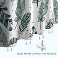 thumbnail image 6 of Blue Boho Tribal Feathers Pattern Shower Curtain 36"x72" ,Bathroom Decorative Shower Curtains Set with 12 Hooks,Modern Waterproof Washable Shower Curtain, 6 of 6