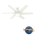 thumbnail image 6 of Hunter 52 inch Indoor Ceiling Fan with LED Light and Remote Control - Modern White Ceiling Fan, Standard Mount, 6 Blades, For Bedroom, Living Room, or Kitchen, Quiet - Sotto 50977, Fresh White, 6 of 17