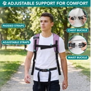 PetAmi Expandable Dog Cat Backpack Carrier, Airline Approved, Purple
