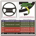 thumbnail image 2 of Universal Steering Wheel Cover Genuine Leather Stitch On Wrap (Size M+, Black), 2 of 7