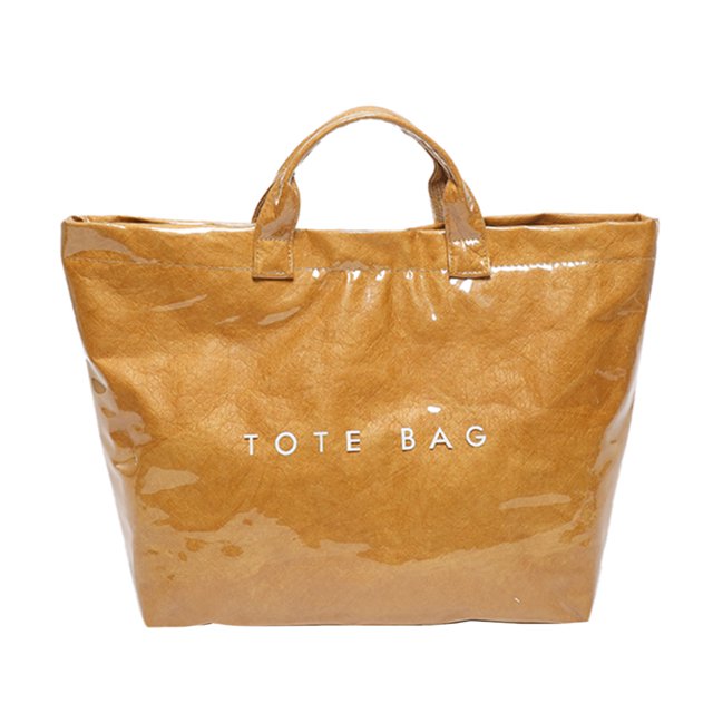 Bolso Mano PVC Bolso Mano Gran Capacidad Bolso Compras para Mujer (marrón)