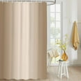 thumbnail image 4 of Fabric Shower Curtain Khaki Beige Ombre Solid Color Gradient Modern Art Shower Curtains with 12 Hooks Waterproof Machine Washable Bath Curtains for Bathroom, 54 x 78in, 4 of 6