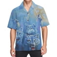 thumbnail image 5 of Camisas hawaianas para hombre, de manga corta, con estampado 3D de animales, camisa de playa Aloha, camisas informales de verano de gran tamaño con botones, 5 of 5