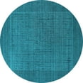 thumbnail image 1 of Ahgly Company Indoor Round Oriental Light Blue Industrial Area Rugs, 3' Round, 1 of 4