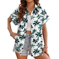 thumbnail image 3 of Fantaslook Hawaiian Button Down Shirts for Women Casual Short Sleeve Floral Print Blouses Summer Tops, 3 of 10