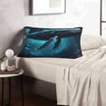 thumbnail image 6 of Daiia Vintage Blue Pattern Whale Bedding Waterproof Pillow Protector Zippered Queen – Bed Bug Proof Pillow Encasement-14"x20", 6 of 6