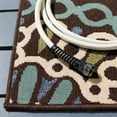 thumbnail image 3 of SAFAVIEH Veranda Axum Geometric Indoor/Outdoor Area Rug, Chocolate/Blue, 3' x 3' Square, 3 of 6