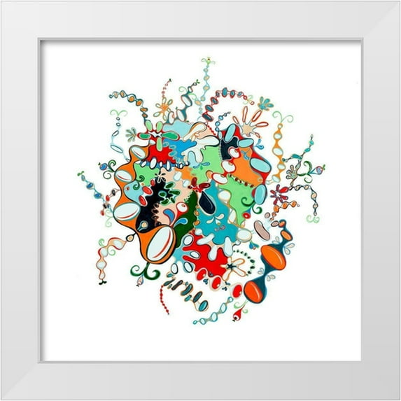 Mosser, Cynthia 26x26 White Modern Wood Framed Museum Art Print Titled - Golden Doodle No. 2